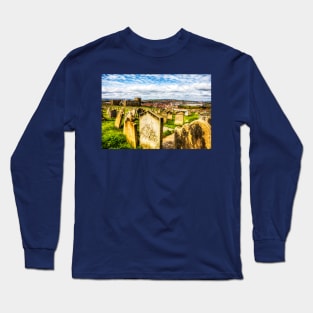 Whitby St Mary's Church And Cemetery Yorkshire Long Sleeve T-Shirt